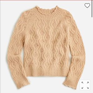 NWTS Pointelle scallop-trim sweater